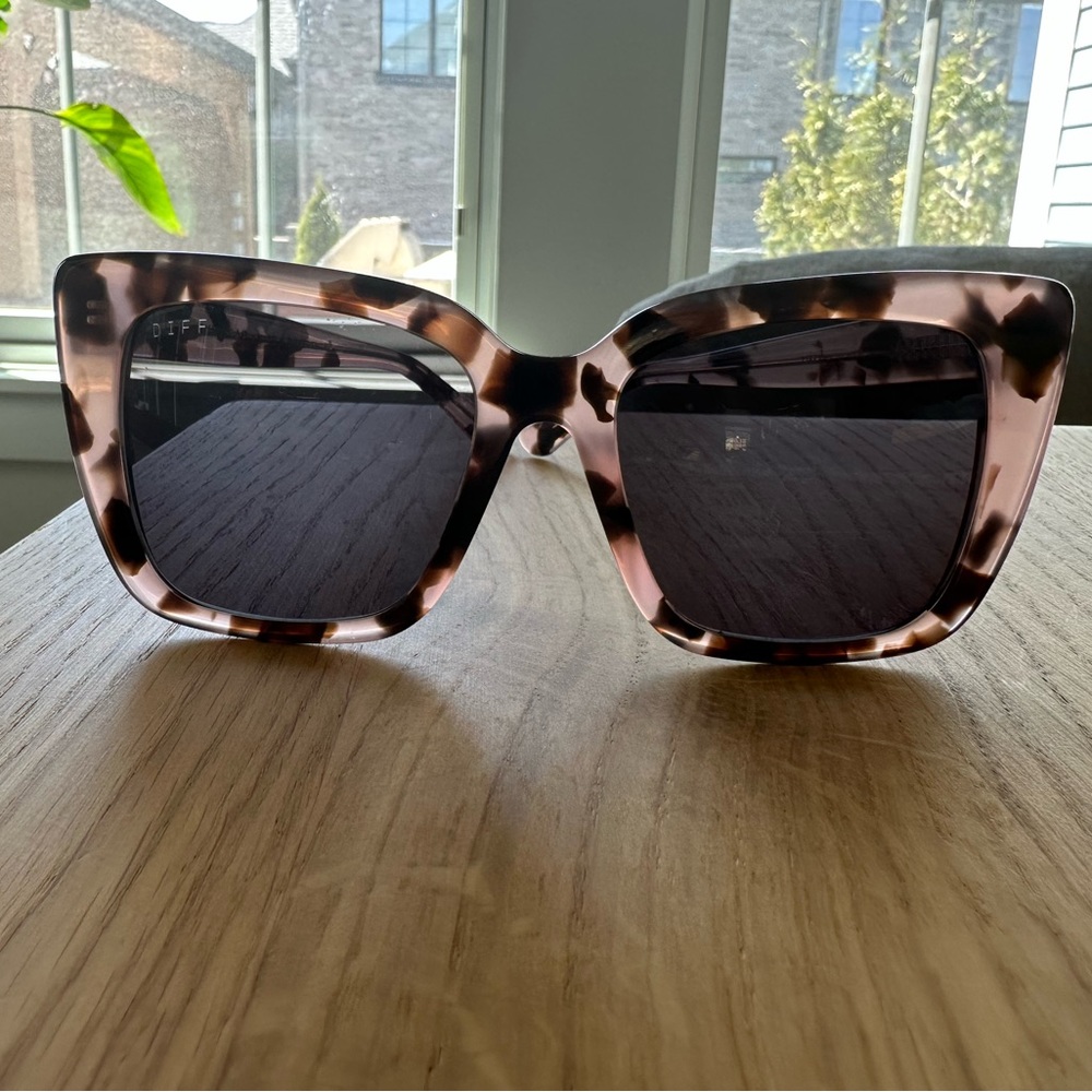 Diff Bella rose pink tortoise sunglasses